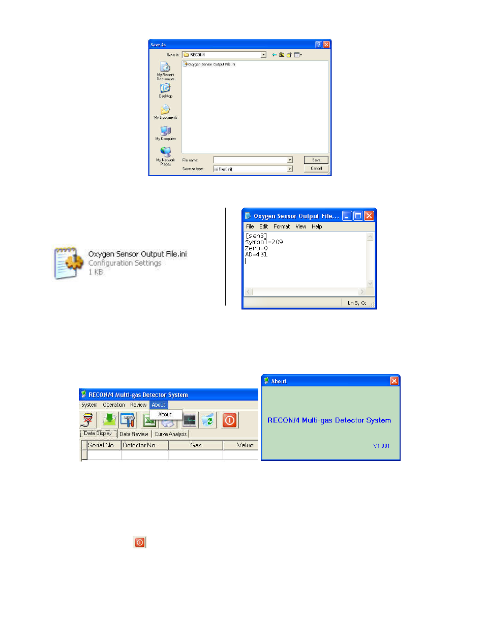 About the software, Exit the software | ENMET RECON-4 User Manual | Page 17 / 17