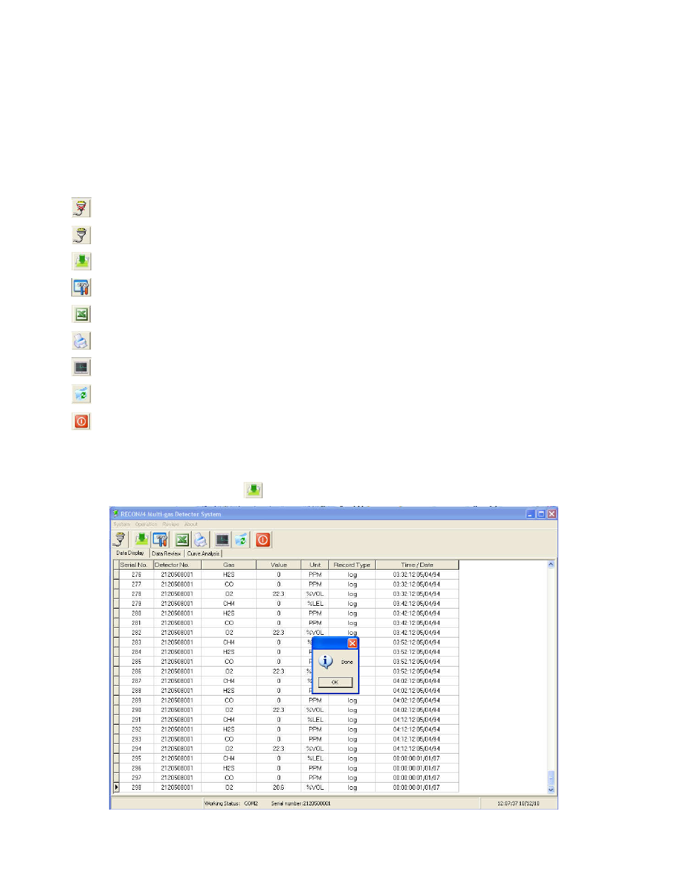Using portable multi-gas detector software | ENMET RECON-4 User Manual | Page 5 / 17