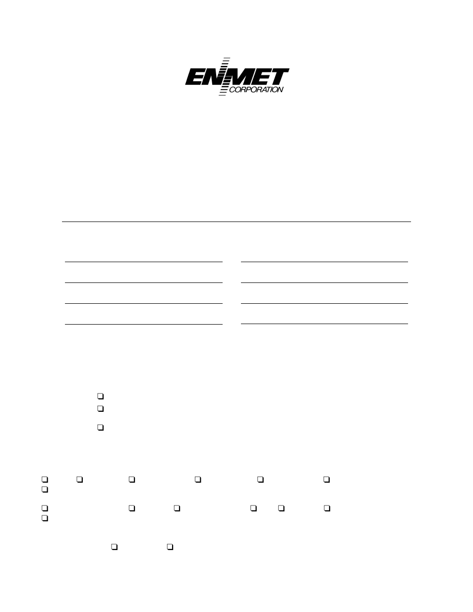 Repair return form | ENMET RECON Series User Manual | Page 16 / 16