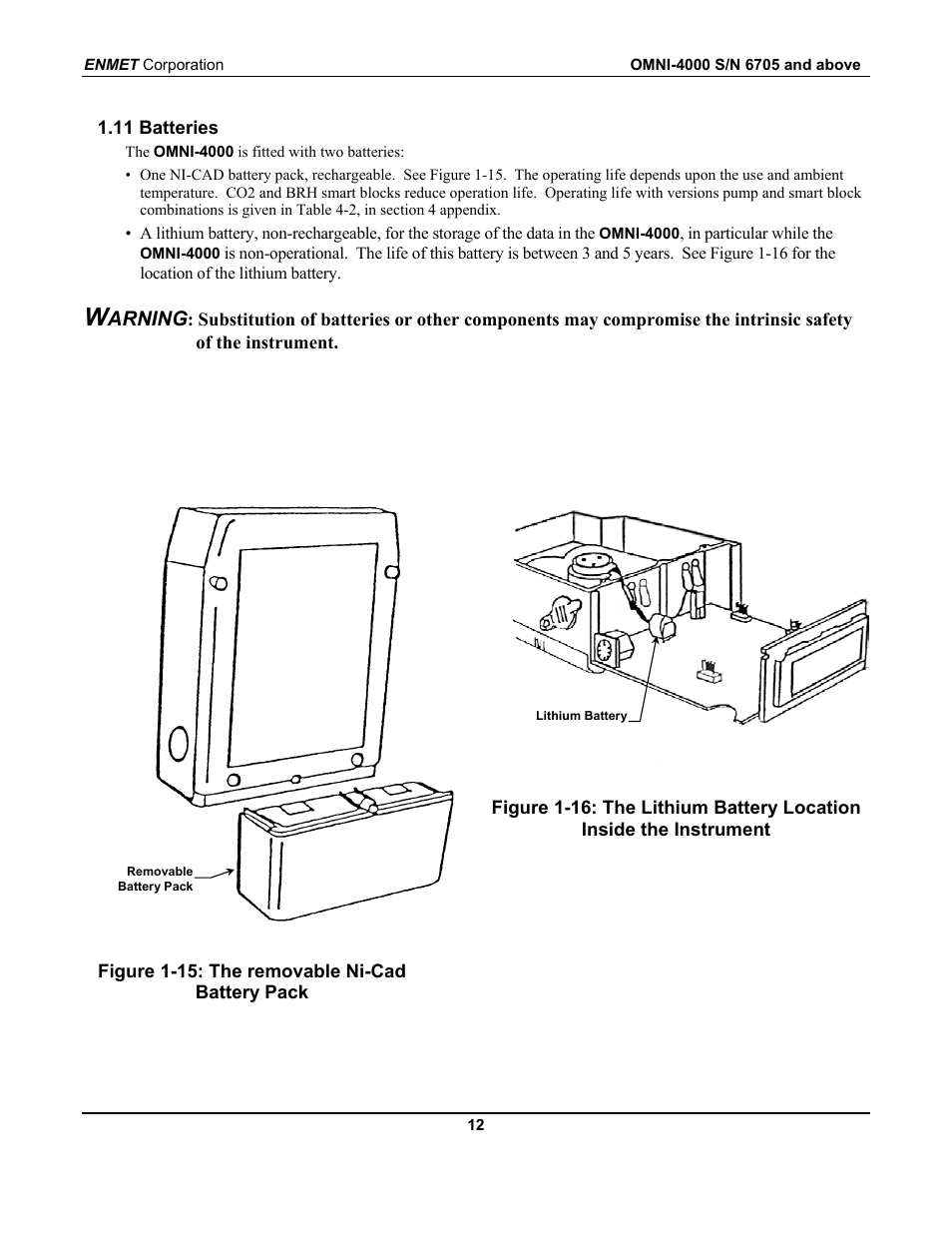 Arning | ENMET OMNI-4000 User Manual | Page 18 / 72