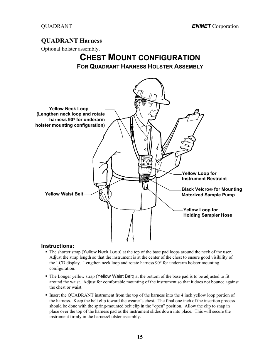Hest, Ount configuration | ENMET QUADRANT User Manual | Page 21 / 26