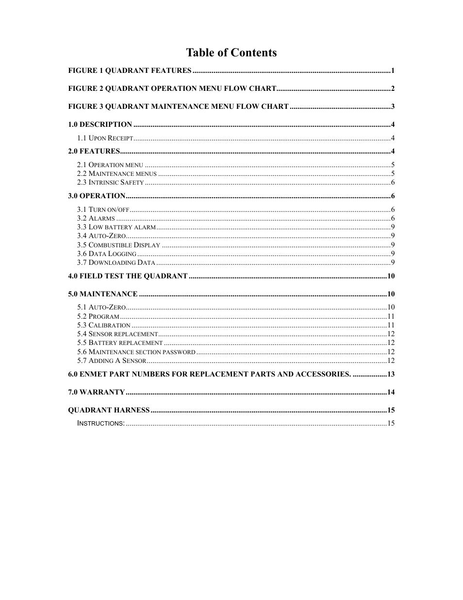 ENMET QUADRANT User Manual | Page 3 / 26