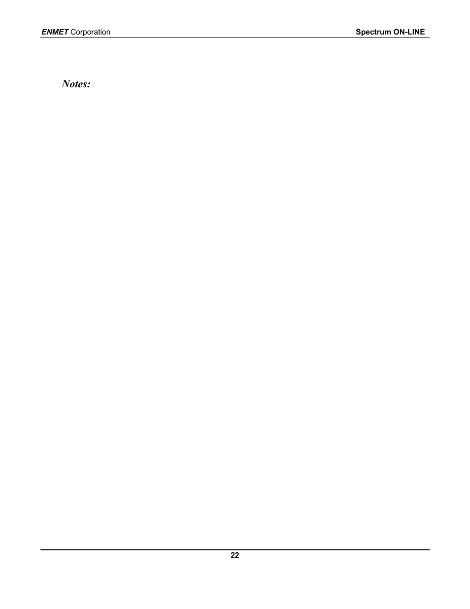 ENMET SPECTRUM ON-LINE User Manual | Page 26 / 30