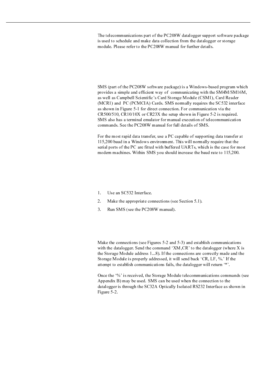 2 datalogger support software, 3 data retrieval steps, 1 sms | 1 windows/nt pcs | Campbell Hausfeld SM4M User Manual | Page 27 / 39