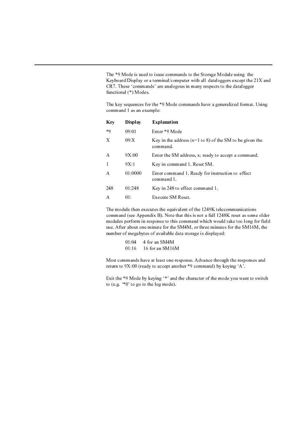 Appendix a. *9 mode – storage module commands, Appendix a. *9 mode—storage module commands a-1 | Campbell Hausfeld SM4M User Manual | Page 31 / 39