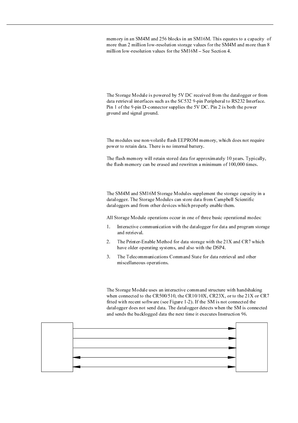 3 power, 4 function, 1 primary power | 2 backup power and data retention, 1 operation with current dataloggers | Campbell Hausfeld SM4M User Manual | Page 9 / 39