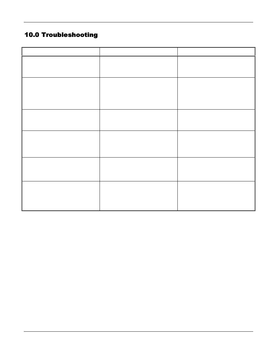 0 troubleshooting | ENMET TARGET User Manual | Page 33 / 36