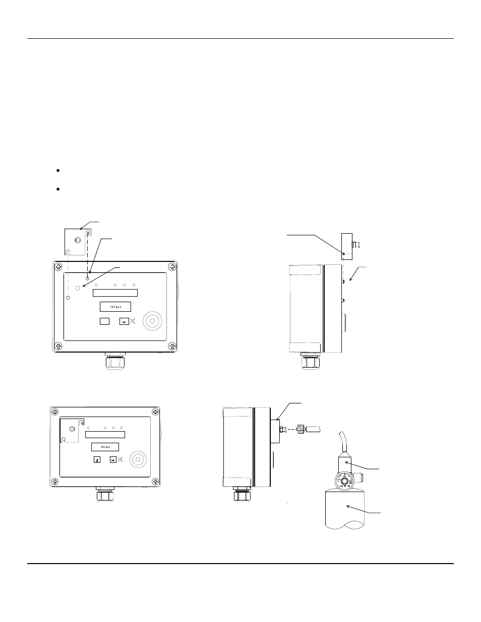 Front view, Side view, Figure 7: calibration adapter | ENMET AM-5175 User Manual | Page 13 / 21