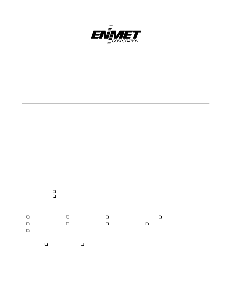 Repair return form | ENMET ENG – 97D STAND-ALONE User Manual | Page 12 / 12