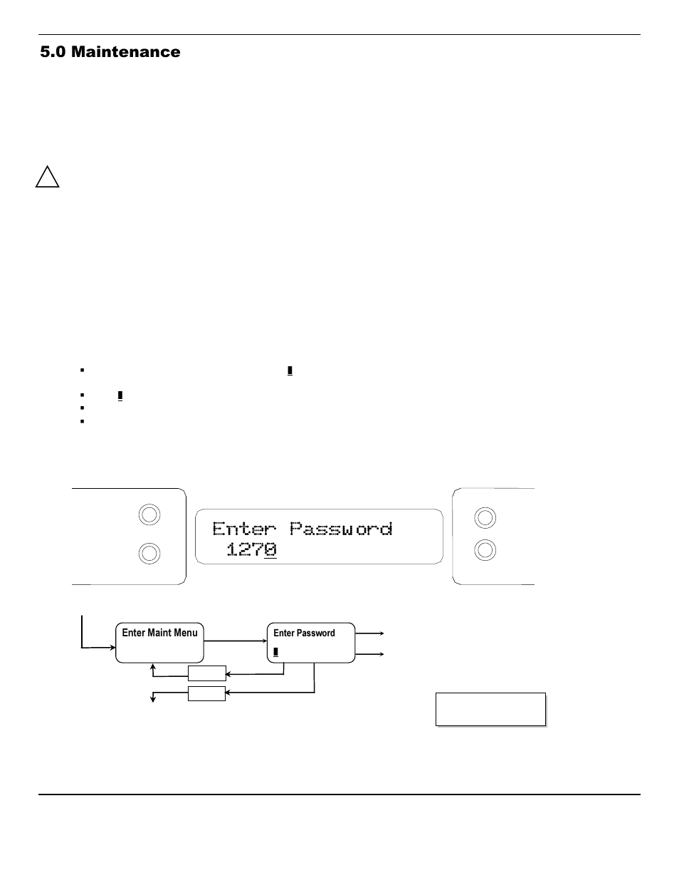 Enter password 1270, 0 maintenance | ENMET GSM-60 User Manual | Page 16 / 39