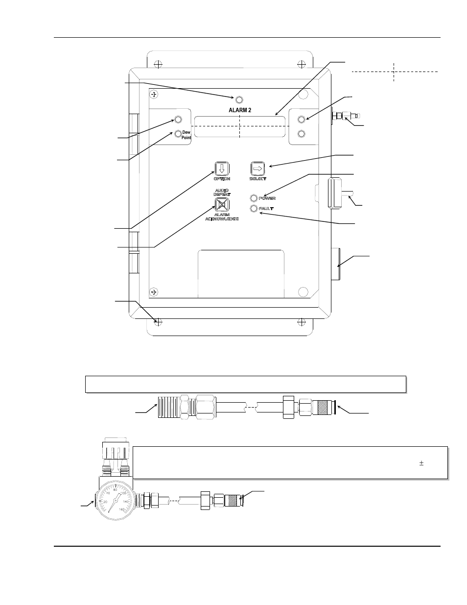 Figure 1: external features of the m, Figure 1a: sample air hose and regulator | ENMET MEDAIR 2200 User Manual | Page 6 / 40