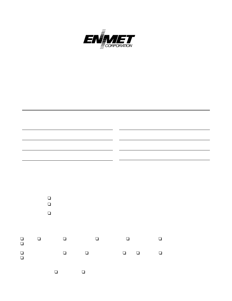 Repair return form | ENMET CP-60 User Manual | Page 23 / 23