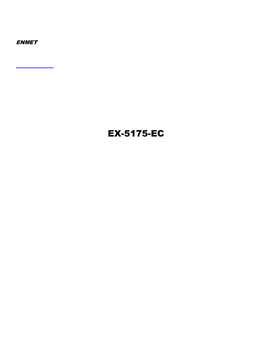 ENMET EX-5175-EC User Manual | 16 pages