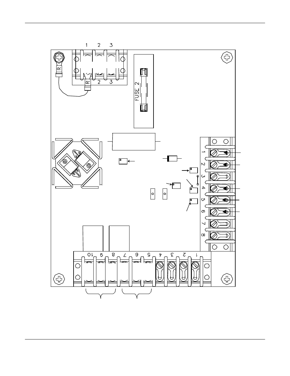 Figure 4: circuitry pcb 3 channel 3, Tb4 tb6 tb5, N.c. n.o. com. n.c. n.o. com | ENMET ISA-44-2OD User Manual | Page 10 / 32