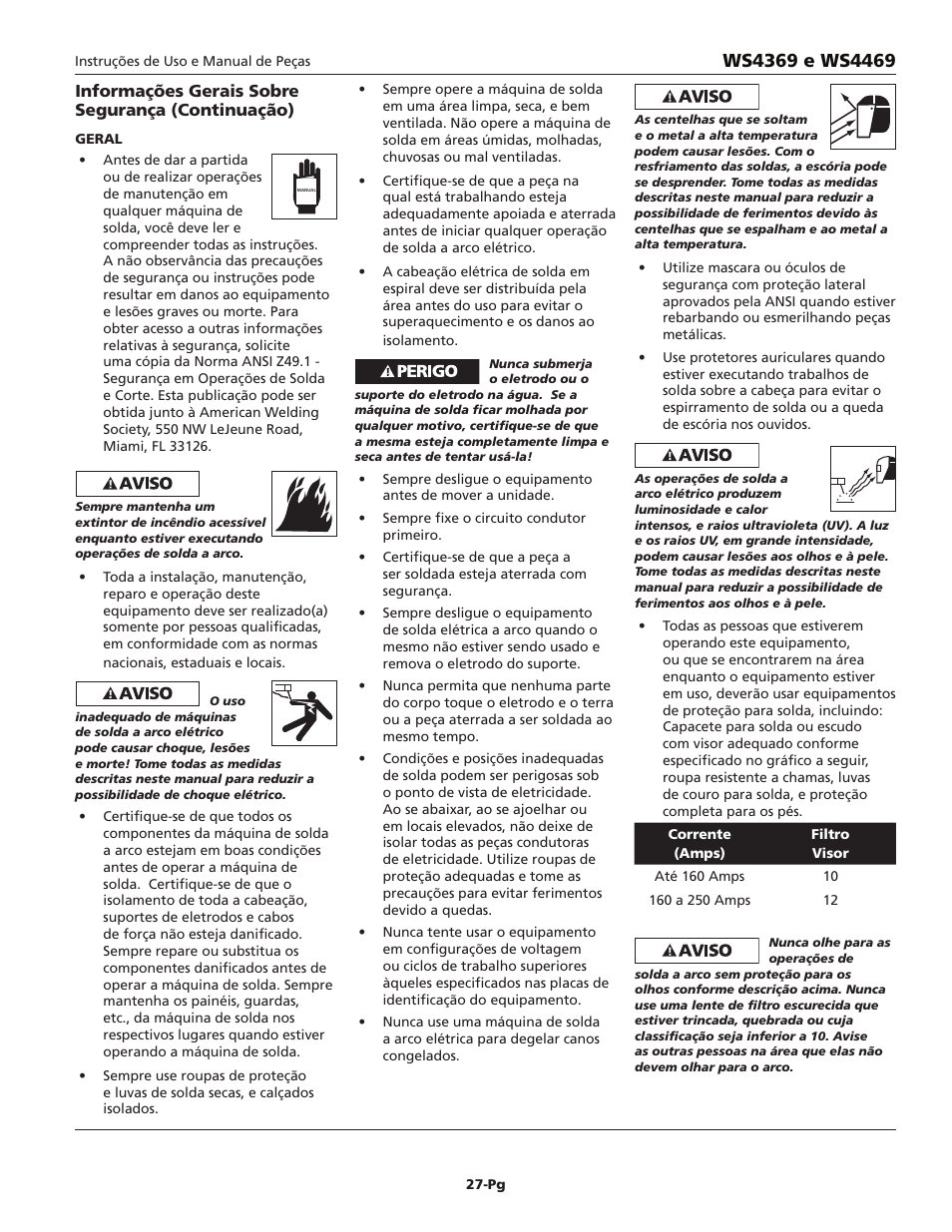 Informações gerais sobre segurança (continuação) | Campbell Hausfeld WS4369 User Manual | Page 27 / 48