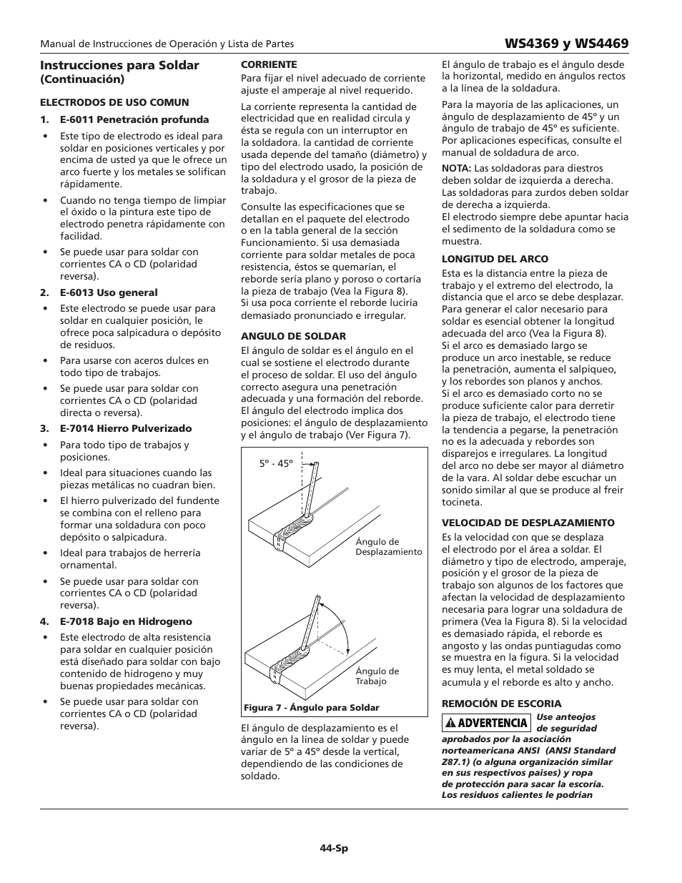 Campbell Hausfeld WS4369 User Manual | Page 44 / 48