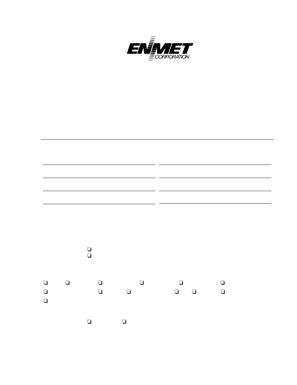 Repair return form | ENMET MX-32 User Manual | Page 29 / 30