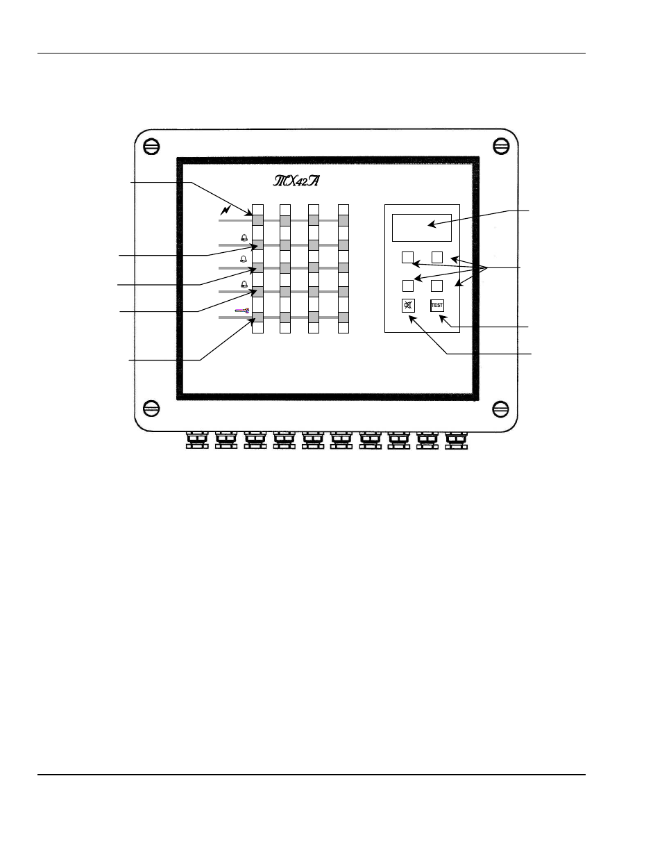 Mx42a, Figure 6: front view of mx42a control | ENMET MX-42A User Manual | Page 12 / 26