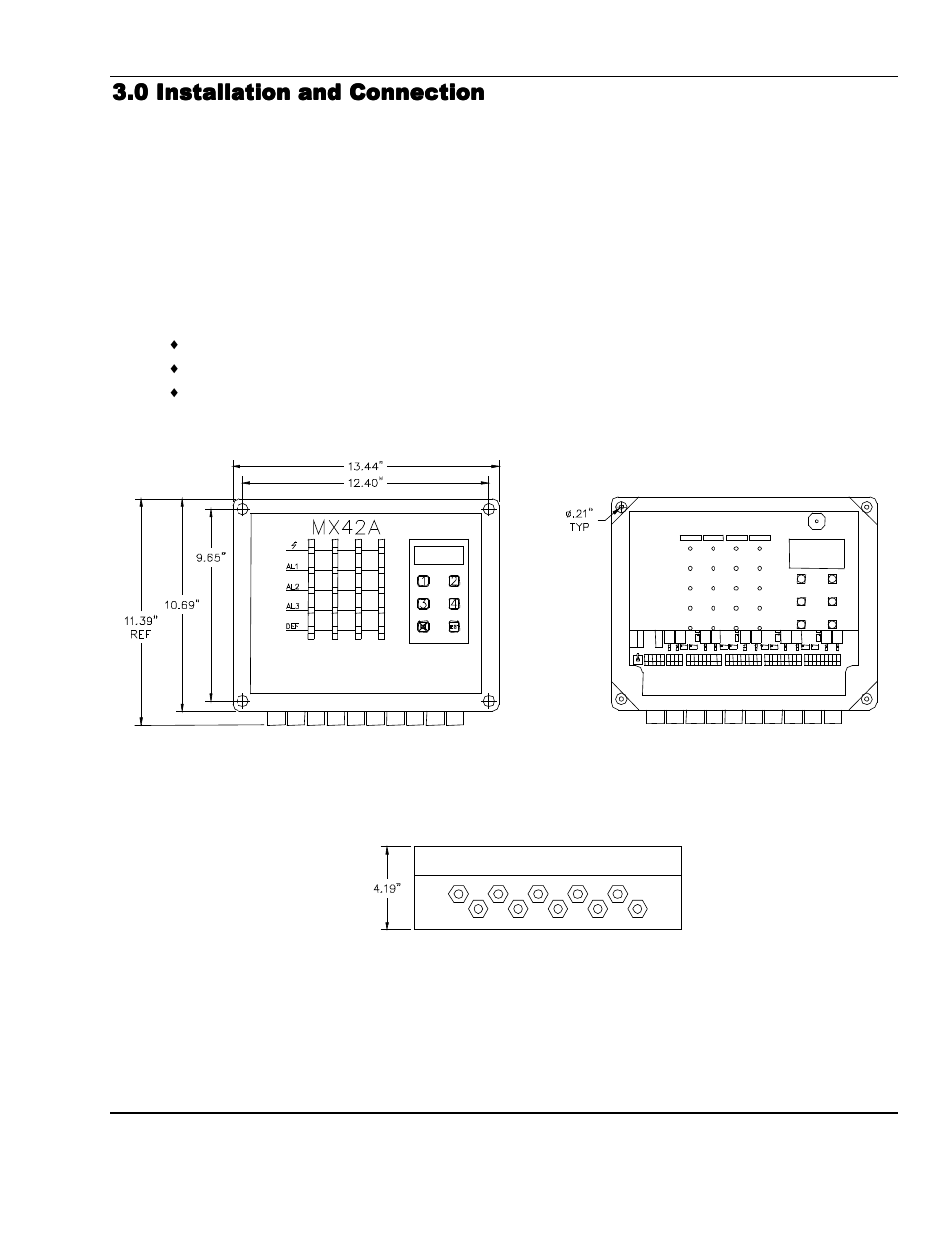 0 installation and connection | ENMET MX-42A User Manual | Page 7 / 26