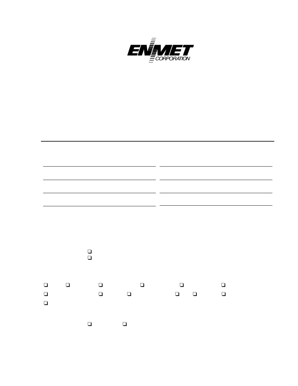 Repair return form | ENMET MX-48 User Manual | Page 33 / 34