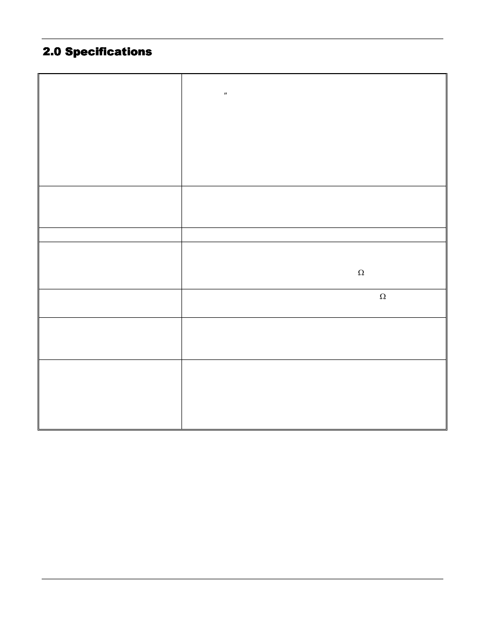 0 specifications | ENMET MX-52 User Manual | Page 6 / 44