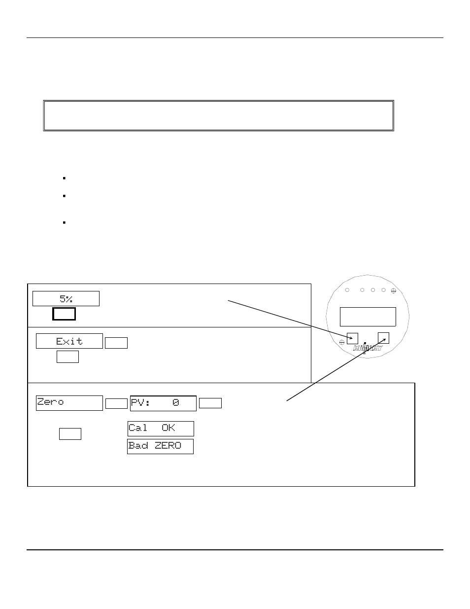 Exit, Zero cal ok, Bad zero pv: 0 | ENMET EX-5120 User Manual | Page 12 / 18