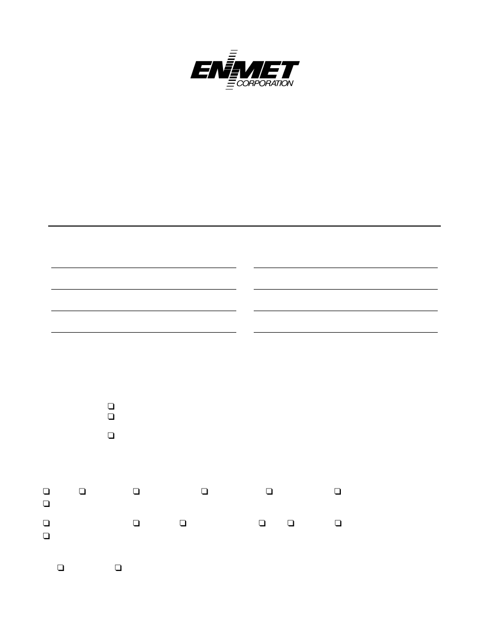 Repair return form | ENMET EX-5120 User Manual | Page 18 / 18