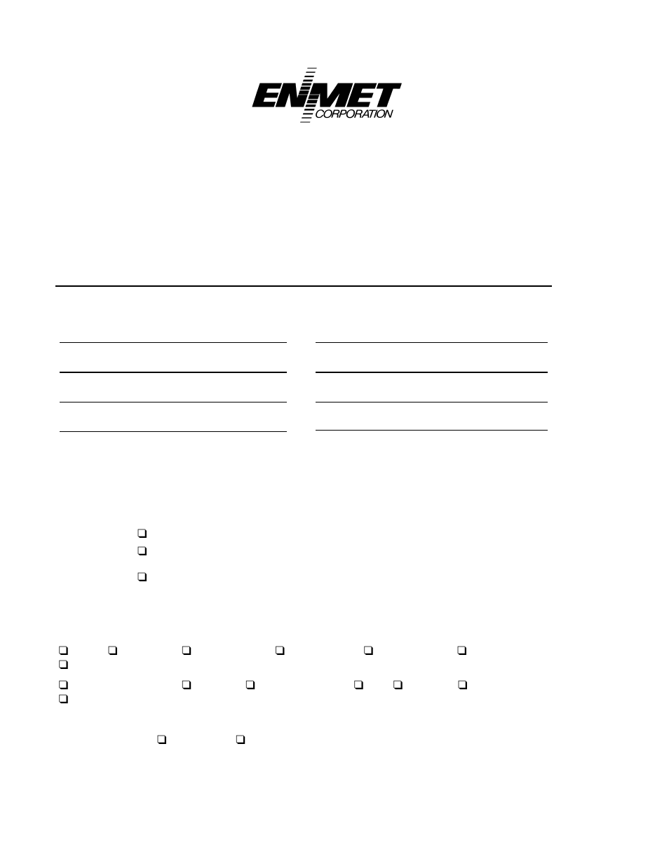 Repair return form | ENMET EX-5130 User Manual | Page 16 / 16