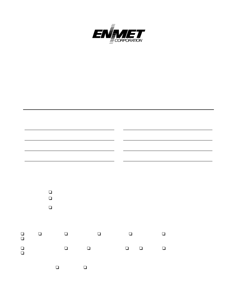 Repair return form | ENMET EX-5150-MOS User Manual | Page 19 / 19