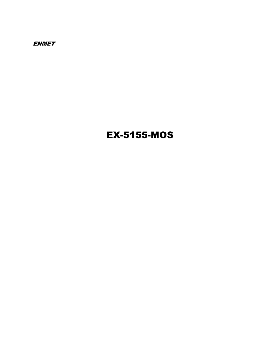 ENMET EX-5155 User Manual | 19 pages