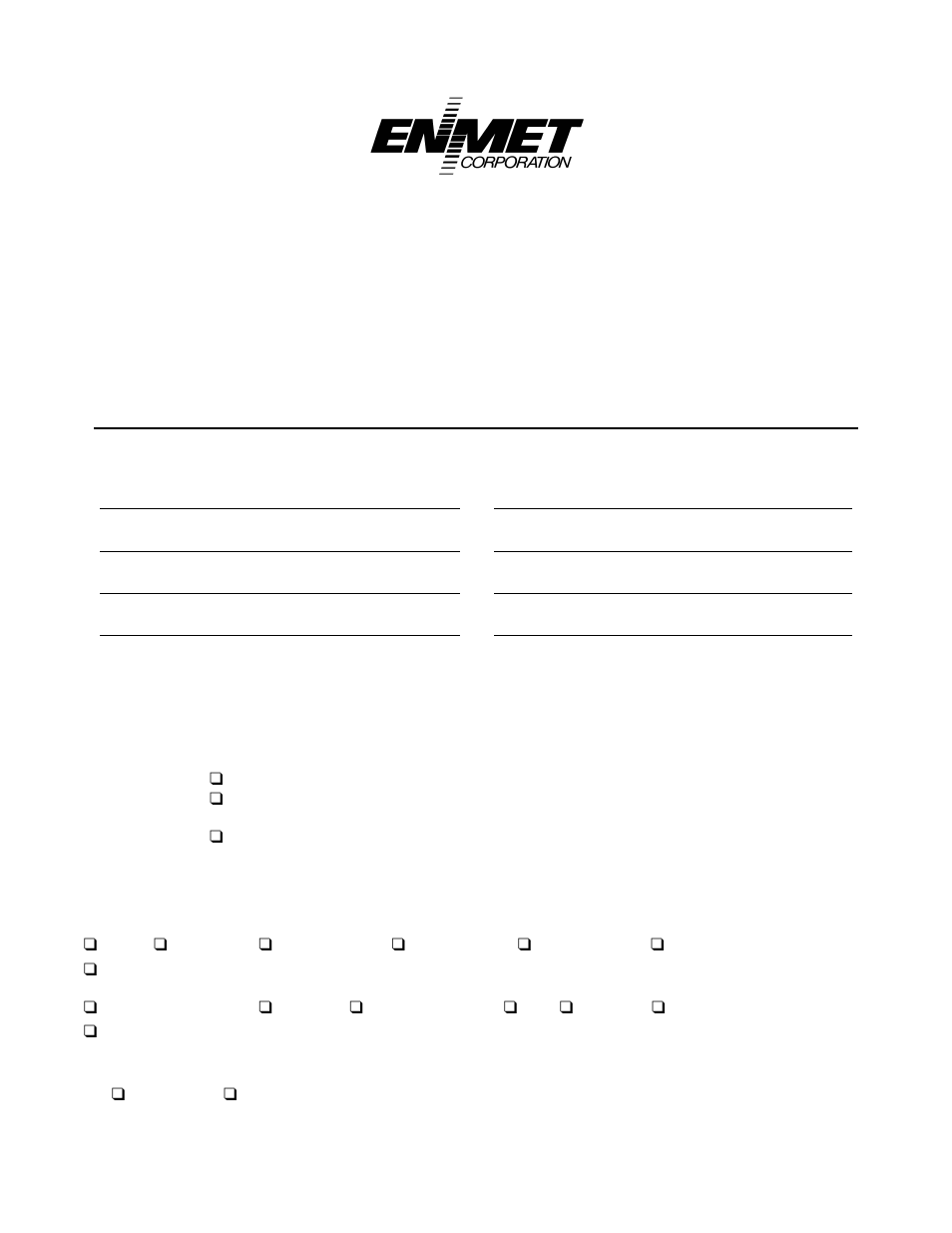 Repair return form | ENMET EX-5165 User Manual | Page 18 / 18