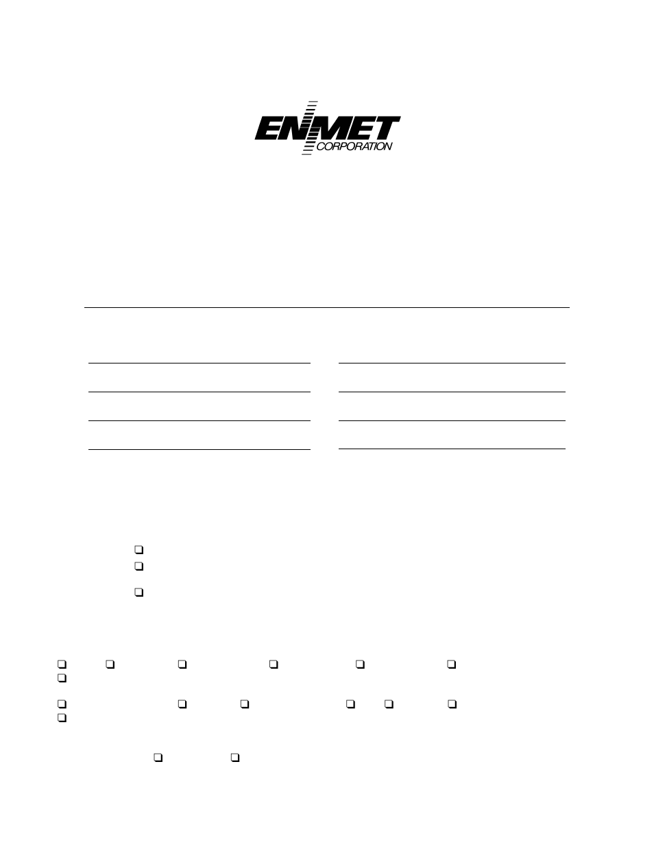 Repair return form | ENMET EX-5185 User Manual | Page 18 / 18