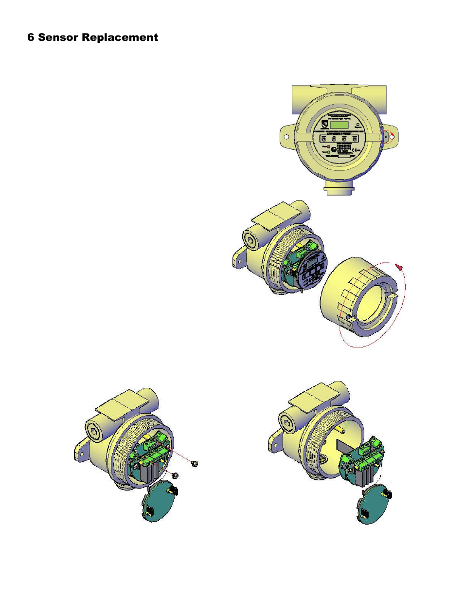 6 sensor replacement | ENMET EX-6100 Series User Manual | Page 13 / 28