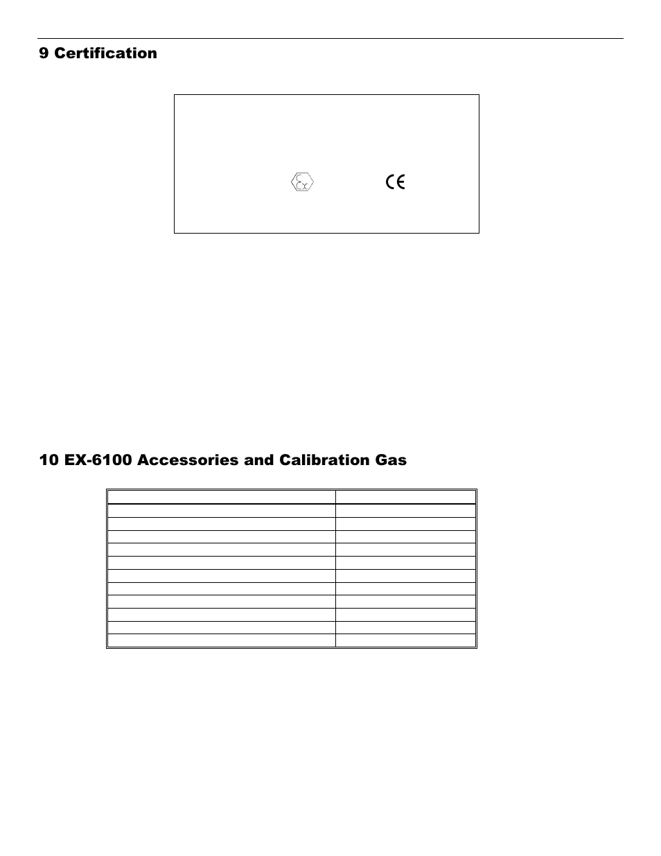 9 certification | ENMET EX-6100 Series User Manual | Page 18 / 28