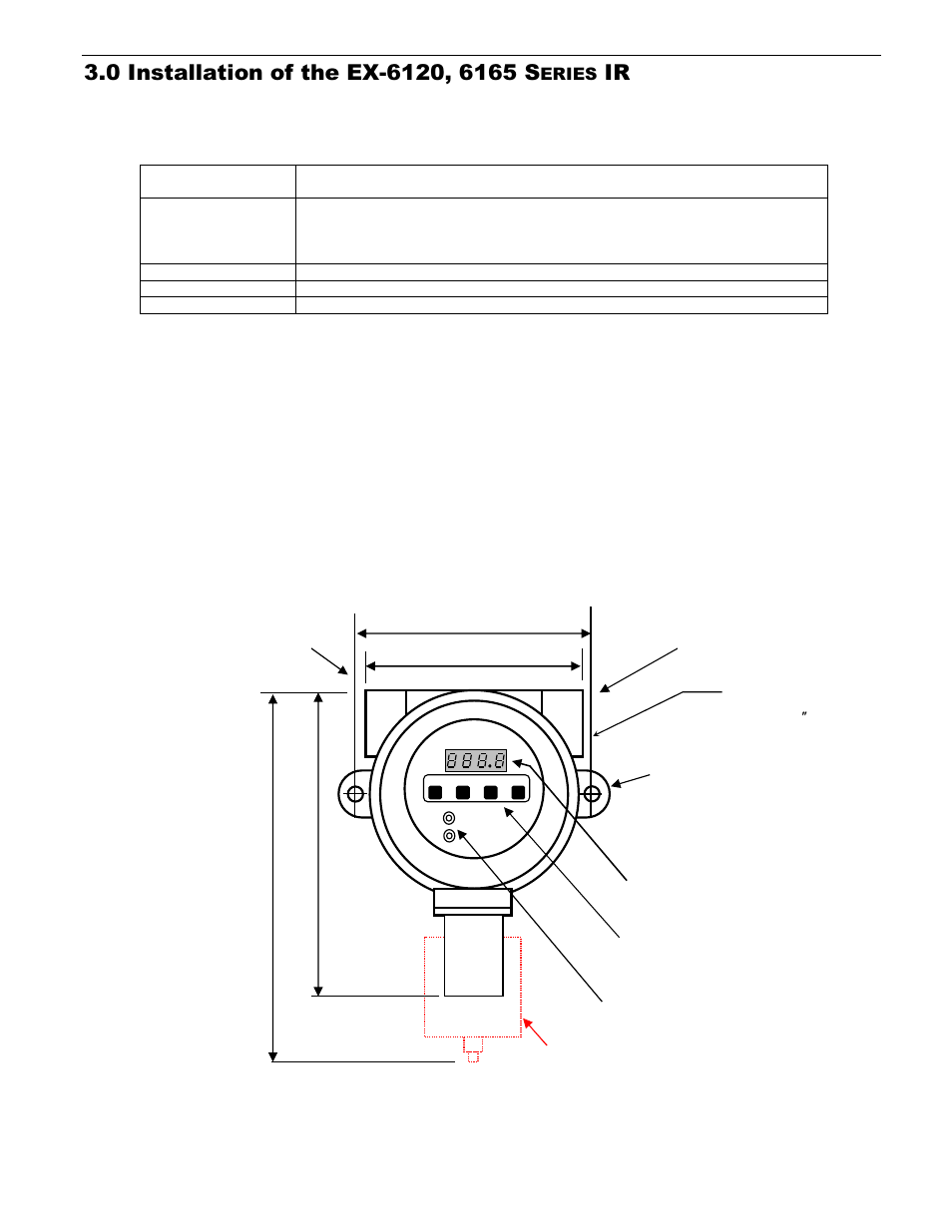 Ir enclosure, Ir mounting | ENMET EX-6165 User Manual | Page 6 / 27