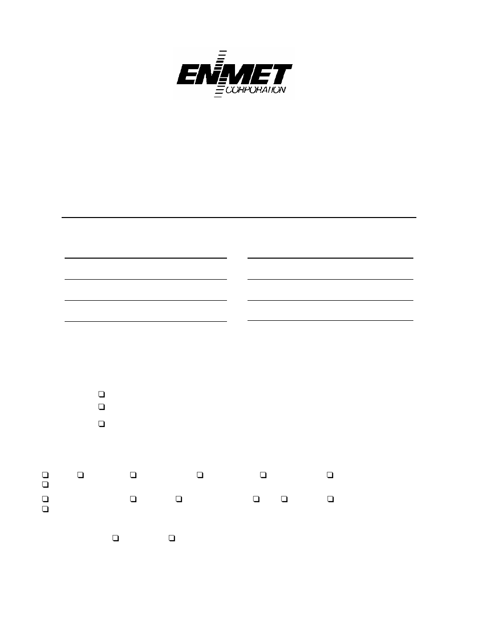 Repair return form | ENMET EX-6175 User Manual | Page 30 / 30