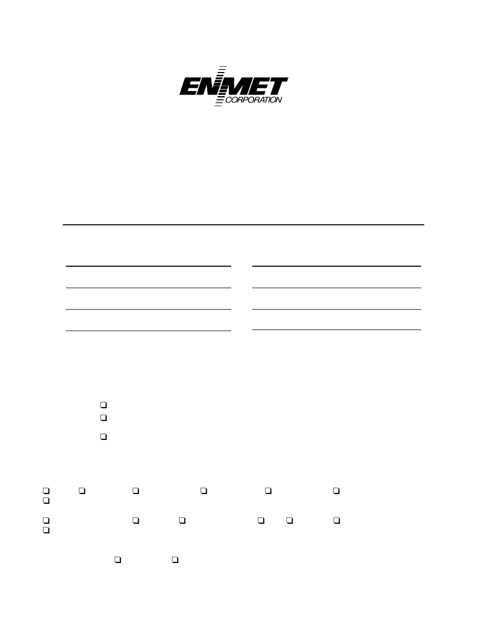 Repair return form | ENMET IR-6000 User Manual | Page 11 / 11