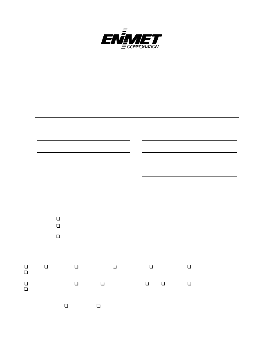Repair return form | ENMET SDS-97D User Manual | Page 13 / 13