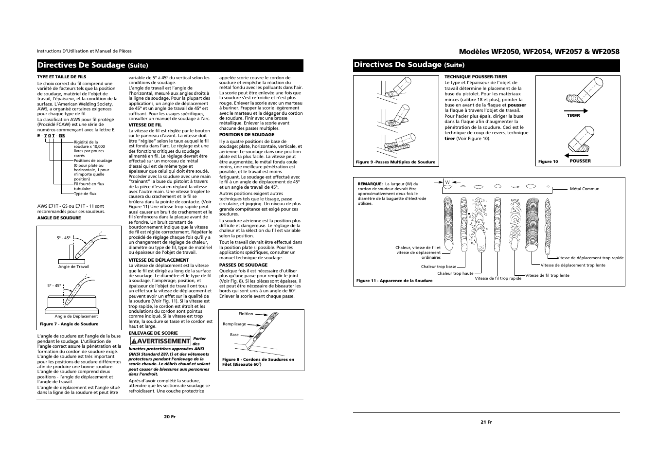 Directives de soudage | Campbell Hausfeld WF2058  EN User Manual | Page 20 / 20