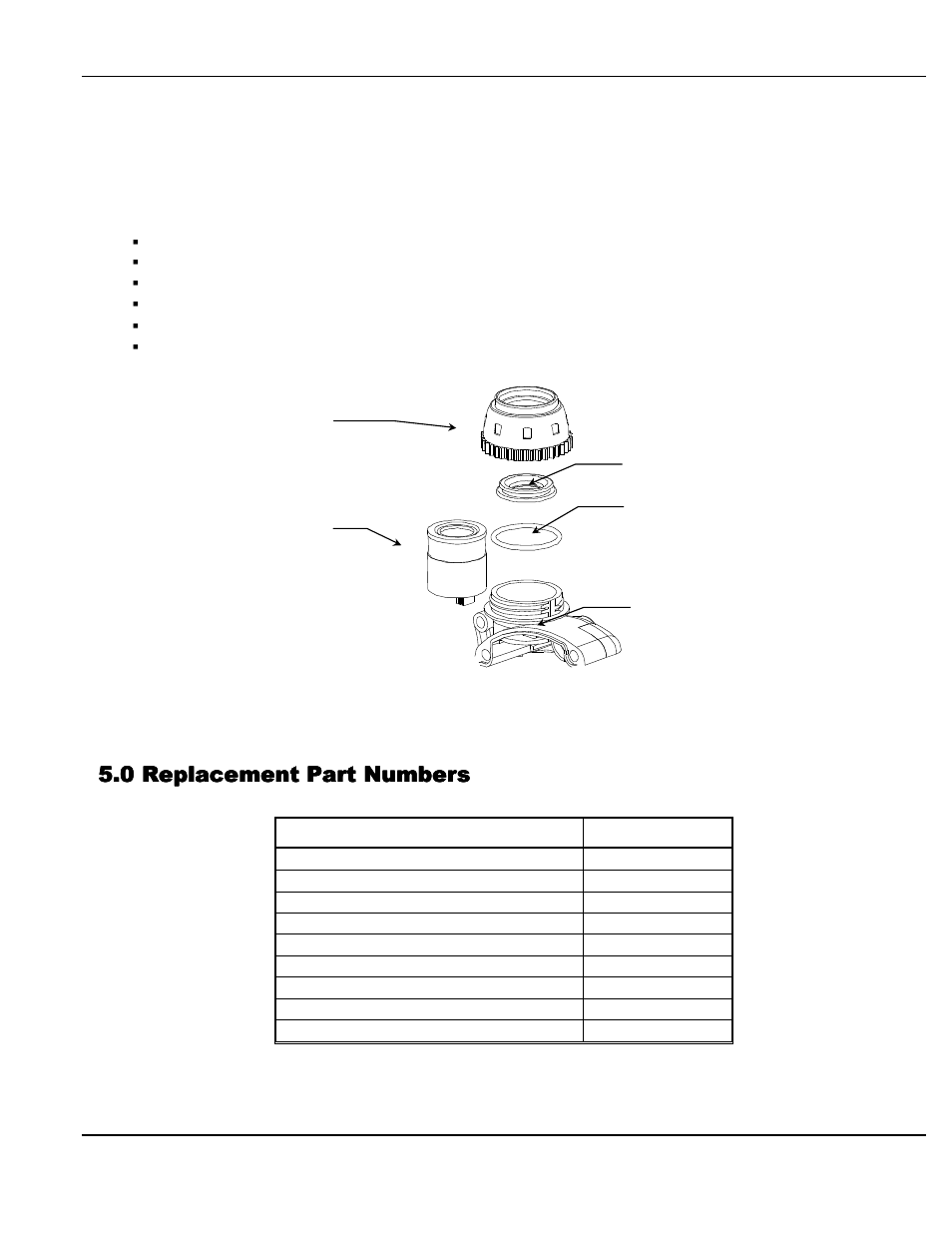 0 replacement part numbers | ENMET EX-2000 User Manual | Page 15 / 20