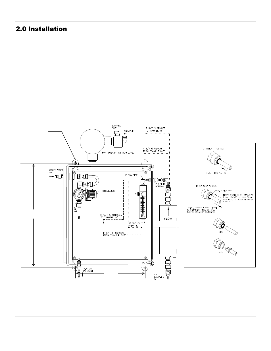 0 installation | ENMET Venturi Gas Sampler User Manual | Page 4 / 10