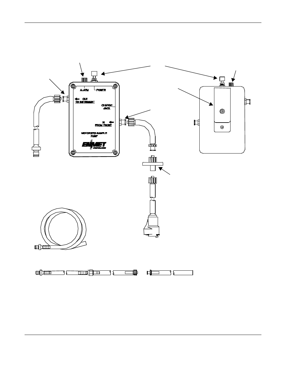 Figure 1: sample pump features | ENMET Motorized Sample Pump User Manual | Page 3 / 6