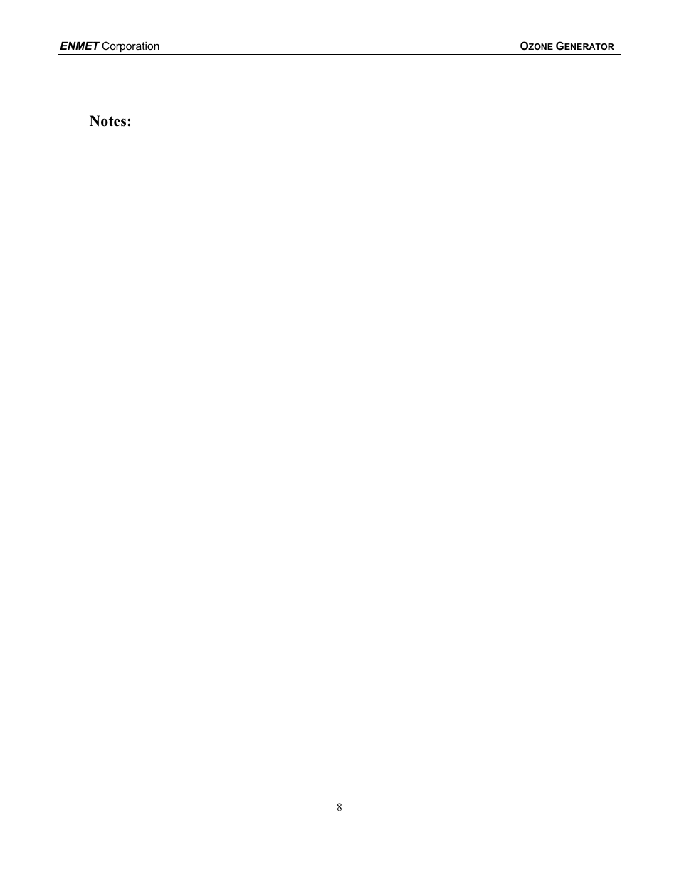 ENMET Ozone Generator User Manual | Page 12 / 16