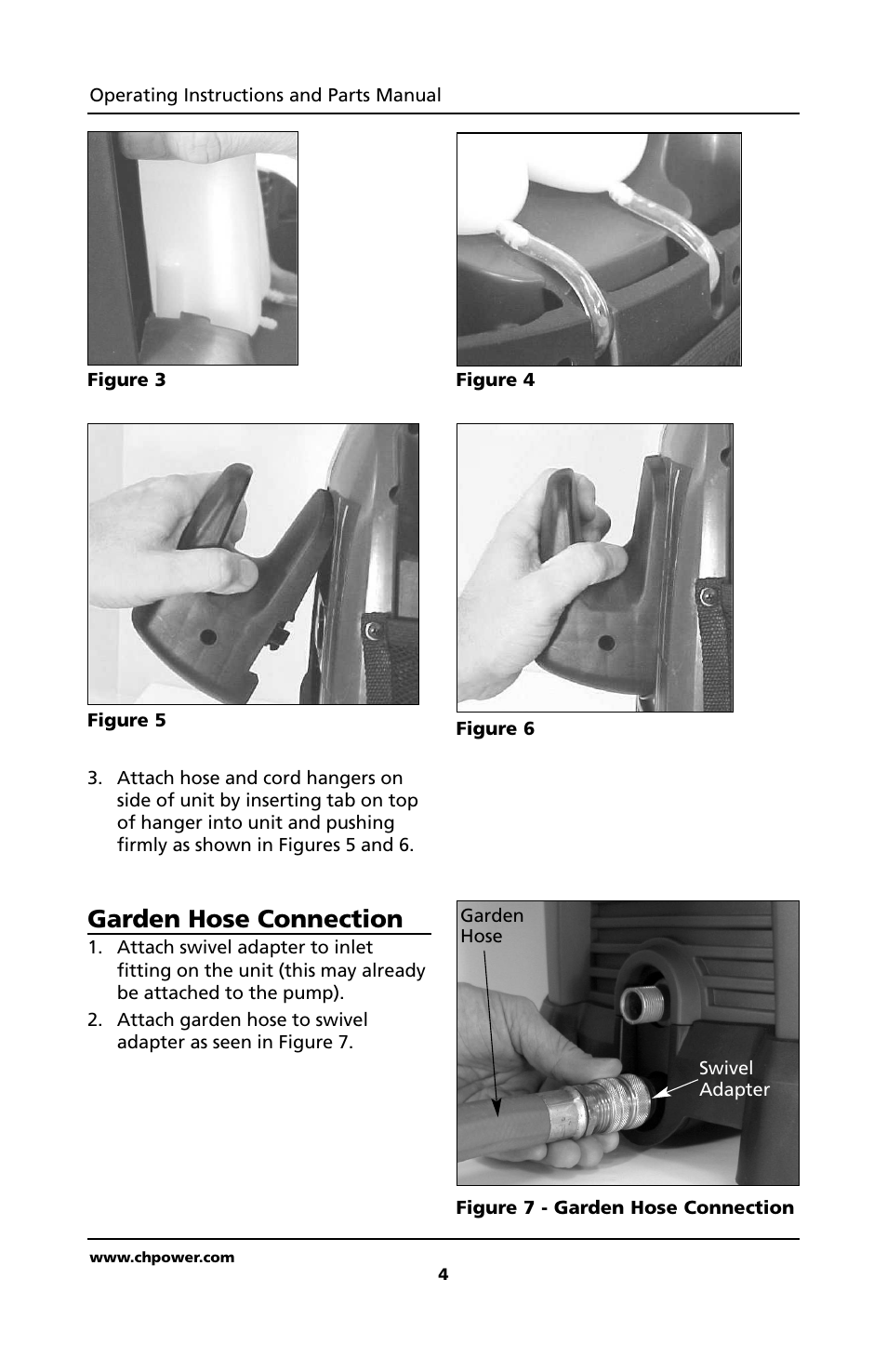 Garden hose connection | Campbell Hausfeld PW1810 User Manual | Page 4 / 48