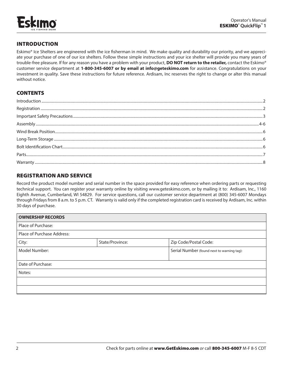 Eskimo 15300 User Manual | Page 2 / 8