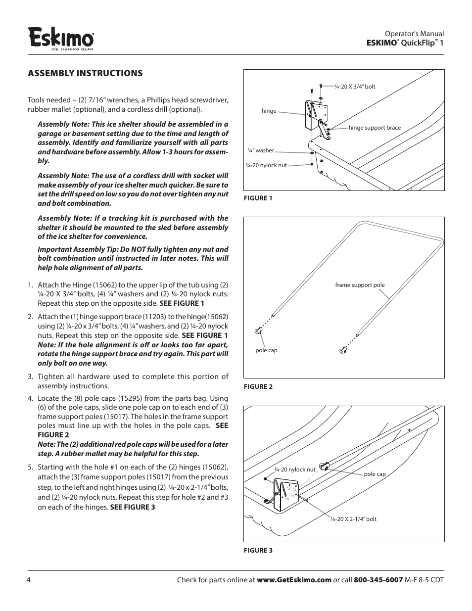 Assembly instructions | Eskimo 15300 User Manual | Page 4 / 8