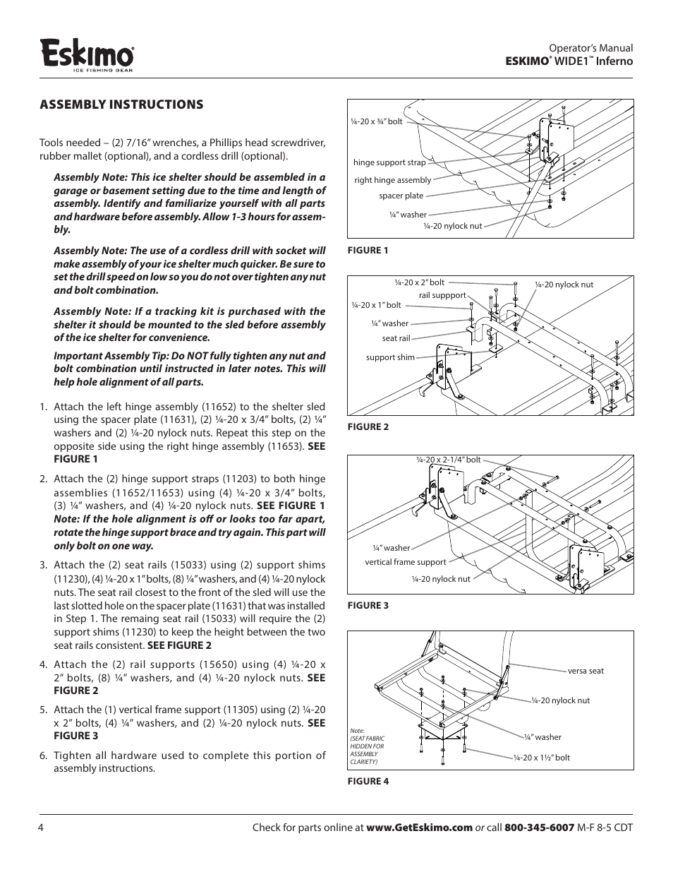 Assembly instructions | Eskimo 15350 User Manual | Page 4 / 12