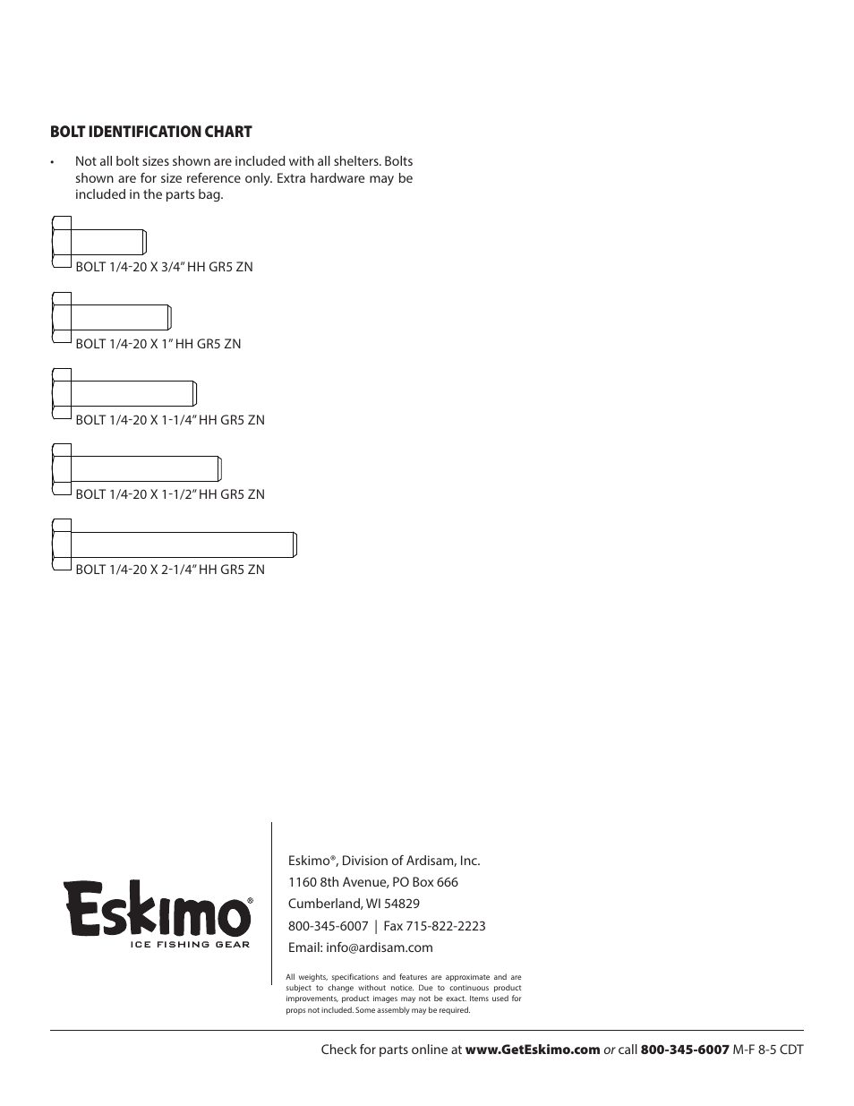 Eskimo 15450 User Manual | Page 12 / 12