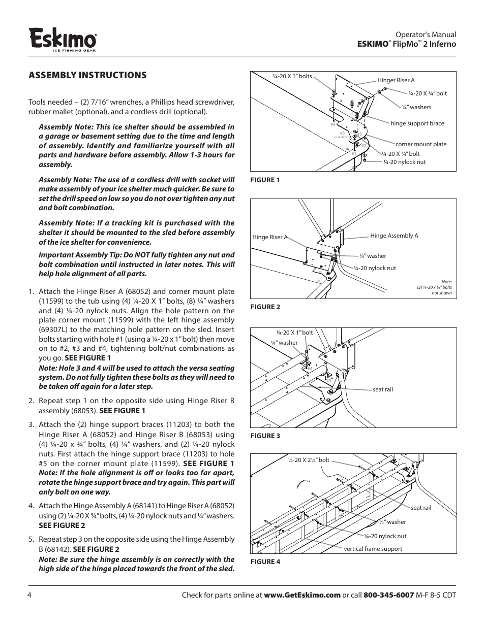 Assembly instructions, Eskimo, Flipmo | 2 inferno | Eskimo 15450 User Manual | Page 4 / 12