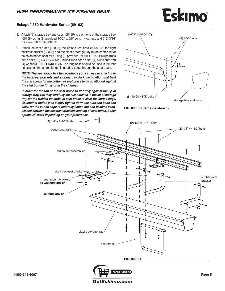 High performance ice fishing gear | Eskimo 69163 User Manual | Page 5 / 16